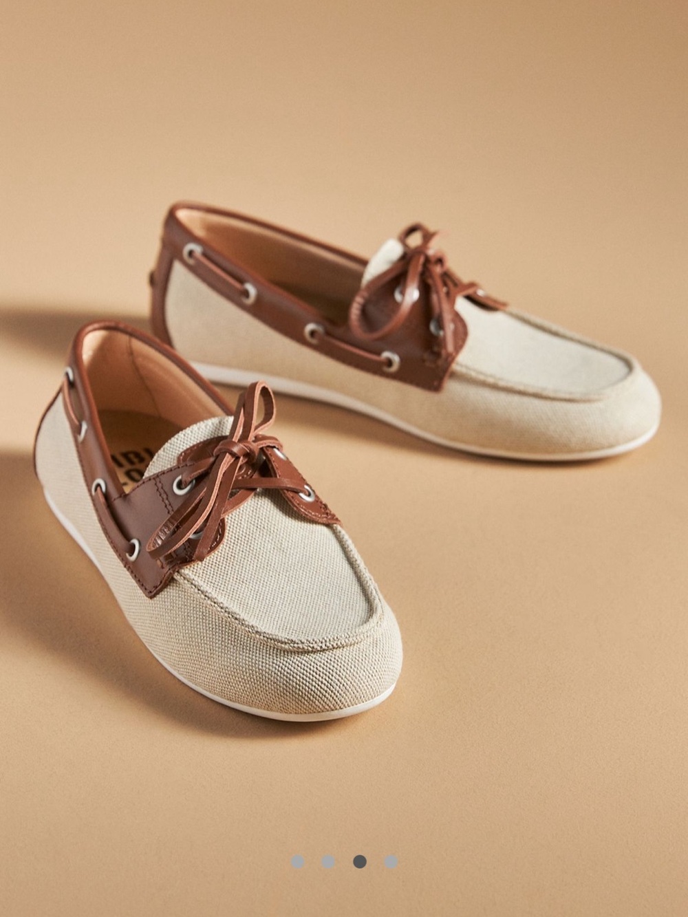 NWT Anthropologie Bibi Lou Canvas & Leather Boat Shoes Women US 6